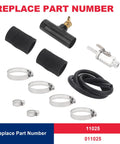 Auxiliary Fuel Tank Install Kit Gravity Fueled With 1.5 Inch Fill Line Easy Install Durable Corrosion Resistant Fittings Includes Three Eighths Inch Female Drain Fittings Helps Maintain Steady Fuel Supply On Full Size Trucks