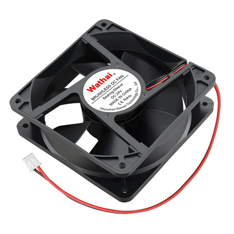Beefy 120x120x38mm 24V Brushless DC Industrial Cooling Fan for Plasma Cutters Inverters and PC Cooling 125 CFM 3000 RPM 42 dBA 2 Pin Sleeve