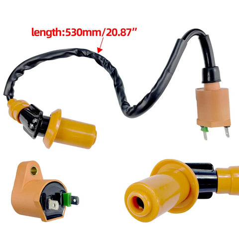 All In One Ignition Kit For GY6 125cc Engines - detailed view of CDI box connector with cable length 530mm