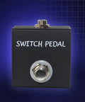 Front view of Tap Switch Pedal For Guitar Effects Latch Footswitch With 1/4 Inch TS Cable Perfect For Delay And Modulation Pedals