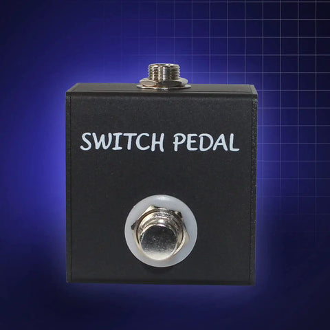 Front view of Tap Switch Pedal For Guitar Effects Latch Footswitch With 1/4 Inch TS Cable Perfect For Delay And Modulation Pedals