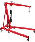 Solid 2 Ton Engine Hoist And Rolling Cherry Picker With Reinforced Casters For Garages And Shops heavy duty red lifting equipment