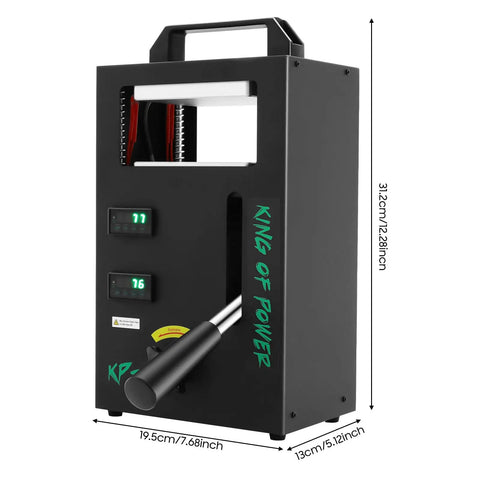 Workhorse 4 Ton Hydraulic Heat Press With 300W Power Manual High Pressure Jack Press Dual 4.5 By 4.7 Inch Heated Plates And LED Display Heavy Duty Hot Stamping Machine For Printing Heat Transfers, 19.5x13x31.2cm