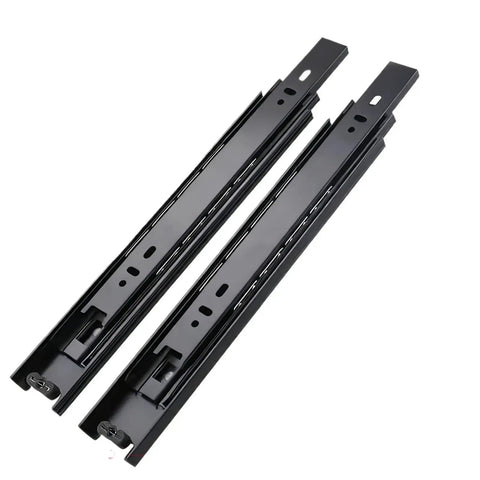 Soft Close Drawer Slides 45mm Mute Buffer Pair For Cabinets And Furniture 30cm 12 Inch Silent Smooth Gliding Hardware in black metal