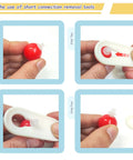 Four-step guide using the short link remover tool from the Must Have 240 Piece Molecular Model Kit For Chemistry Class.