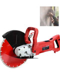 Tough As Nails Heavy Duty Electric Slotting Machine For Cutting Reinforced Concrete And Wood With 3000W Motor and blade detail.