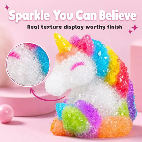 Grow Your Own Unicorn Crystal With This Hands On STEM Kit For Kids Ages 8 12 A Fun Screen Free Science Craft That Merges Science And Art Perfect Birthday Gift Or Summer Vacation Activity For Curious Young Makers colorful unicorn crystal kit display