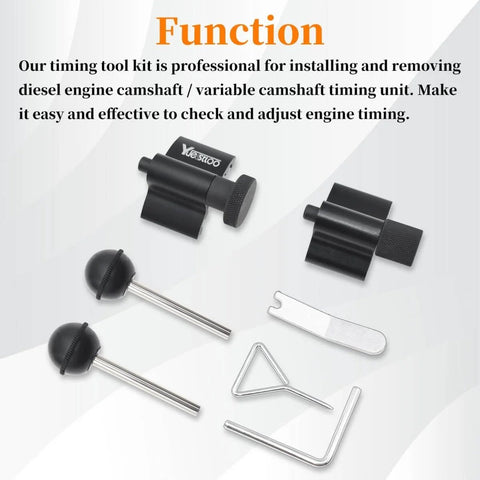 Diesel Engine Camshaft And Crankshaft Alignment Locking Timing Tool Kit For Volkswagen Audi Seat Skoda 1 9L 2 0L TDI PD DOHC Diesel Engines 7 Piece Set DIY Friendly For Precise Timing Smooth Assembly And Quick Engine Service