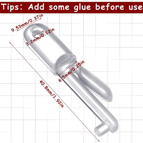 12 Pack Window Blinds Wand Tips Replacement Hardware No Fuss Easy Fix For Horizontal And Vertical Blinds Interior Window Shutter Parts Must Have Quick Fix, clear plastic wand tip, 40.8mm