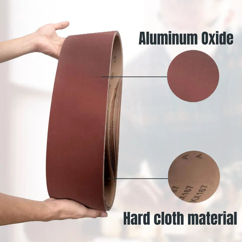 6 By 48 Inch Sanding Belts Set, 12 Pack With Grits 60 80 120 150 240 400 Aluminum Oxide For Bench Belt Sander detail