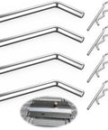 Replacement Heavy Duty 1/2-Inch 5th Wheel Pins and Clips for Base Rails and Gooseneck Hitches, 4 galvanized pins with 4 clips