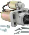 Gear Reduction High Torque Mini Starter For Chevy V8 Engines SBC And BBC 168 Tooth One Point Seven Kilowatt 12V CW Street Ready With Mounting Bolts And Shims Meets OEM Specs One Year Warranty