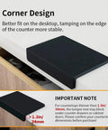 Espresso Tamping Mat For Baristas Grippy Black Food Grade Silicone Pad showing corner fit on countertop