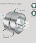 Durable 6 Inch Galvanized Steel Duct Connector For Round Vent Ducts, Metal Vent Coupler And Hose Adapter, Galvanized Pipe Connector For Easy Extensions, Secure Leak Free Fit With 6 Inch Ducting And PVC Or Aluminum Options, 6-inch galvanized steel duct coupler