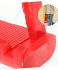 Close-up of Heavy Duty Drywall Carrier With Grooved Brace and Slip Resistant ABS Handle for easy handling of drywall and plywood.