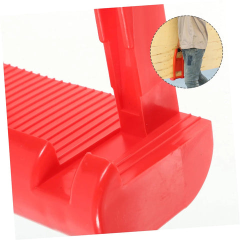 Close-up of Heavy Duty Drywall Carrier With Grooved Brace and Slip Resistant ABS Handle for easy handling of drywall and plywood.