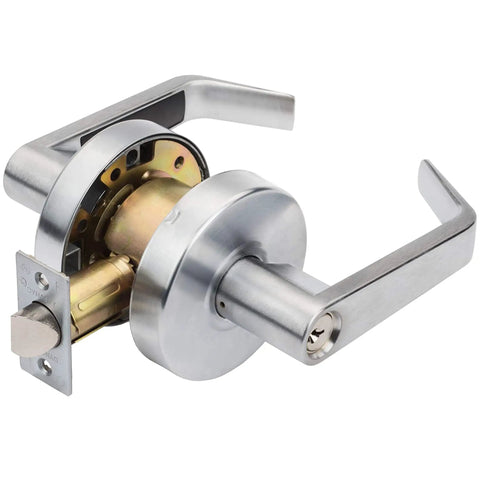Beefy Privacy Lever Lockset For Commercial Doors Heavy Duty Grade Two Restroom Privacy Function Fits One And Three Quarters Inch Doors