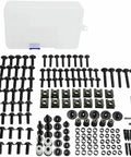 177Piece Motorcycle Bolts Kit With Screws Nuts Washers Fasteners Clips For Kawasaki KLX140G Z125 Pro 2017 2024 displayed with box