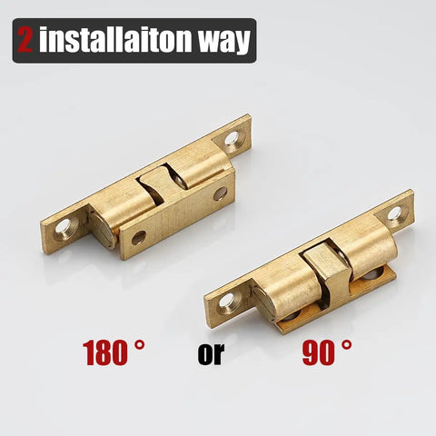 Solid Brass Cabinet Door Catch Set Of 4 Ball Tension Latches For Cabinets And Closets Rustproof Durable Hardware 70mm HBC200 P4