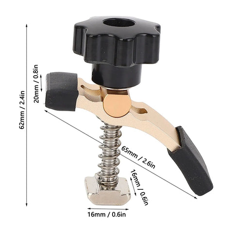 Heavy Duty 2 Piece T Slot Hold Down Clamps With Solid Aluminum Alloy Press Plates And 45mm Grip Capacity for CNC routers