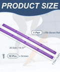 Rib Bones Rails For Skateboards Stable Flexible Longboard Rails With Screws Reduces Friction On Deck Durable ABS Plastic