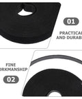 Heavy Duty Reusable Cable Ties For Wire Management And Cord Organization Self Locking Push Clip Nylon Straps Black rolled cable tie in black.