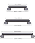 12 Inch Barn Door Pull Handle Heavy Duty Sliding Door Pull For Gate Closet Garage Drawer Towel Bar Stairs Black Finish