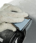 Waterproof Sandpaper Kit Pro Grade With 36 Assorted Grit Sheets From 120 To 2500 For Car Polishing in use on a vehicle surface