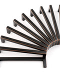 Oil Rubbed Bronze Solid Square Kitchen Cabinet Handles 5 Inch 10 Pack Durable Solid Metal Hardware For Cabinets Drawers