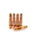 Collet bodies from All In One Assorted Collet Body And Collet Kit For TIG Welding Torches, Fits 17 18 26 Series, copper components displayed