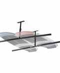 Extendable Aluminum SUP And Surfboard Ceiling Rack for home and garage overhead storage installed with boards