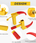 Heavy Duty Wheel Clamp Lock For Cars Trucks Trailers And SUVs Adjustable Universal Tire Lock With 3 Keys Anti Theft Security Durable Steel Construction Soft Coated Clamp Red design features.