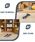 Easy installation of Two Pack Stainless Steel Rubber T Handle Draw Latch For Tool Box Cabinet Hardware Heavy Duty Door Catch