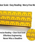 Two piece set Spirit Level Tool, Yellow, Multiple Sizes 24"/12" with clear dual scales for easy measurements.
