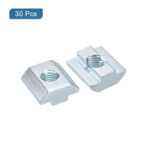 Heavy Duty 4040 Series T Slot Nuts M8 Hammer Head Fasteners Nickel Plated Carbon Steel Sliding Nuts for Aluminum Extrusion Profiles