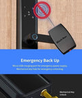 Slick Fingerprint Door Lock Delivering Dead Easy App Pairing And Rock Solid Setup for emergency back up power supply options.
