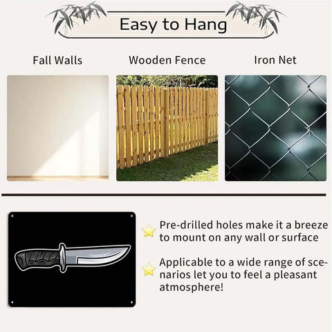 Heavy Duty Aluminum Fixed Blade Knife With Non Slip Ergonomic Handle For Outdoor Camping And Hunting Beast Built To Last Rust Resistant Sharp Cutting Edge Survival Tool Kit on aluminum wall sign