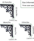 2 Pack Wall Mounted Shelf Brackets Built Ridiculously Tough And Dang Heavy Duty Vintage Cast Iron L Shape Corner Brace sizes 9in, 7in, 5in