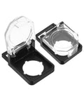 2 Pack Push Button Switch Guard 22mm 0.87 Inch Waterproof Dustproof Safety Cap Protector For PC And Desktop Machines Rugged Pro Grade Shield Elevator Style Latching Cover Easy Install