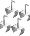 4 Pack 1-1/4 Inch Bed Frame Rail Clamps And Connectors Heavy Duty Zinc Plated Hardware, sturdy and durable for bed frame stability.