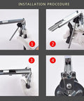 Installation steps of Type M Hog Ring Pliers Kit With 2400 M Clips for fence fastening and animal cages, auto nailing design.