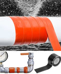 DIY Ready Silicone Self Fusing Tape 1 Inch By 59 Inch Rescue Tape For Plumbing Leaks And Electrical Cables Insulation Repair Stop Leak All Purpose Seal Tape shown wrapped on a white pipe