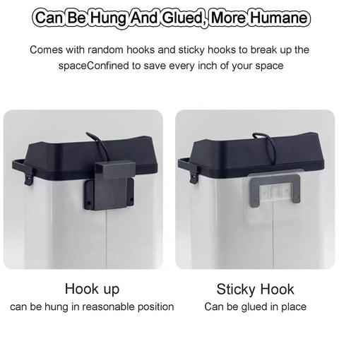 Electric Portafilter Cleaner And Knock Box With Built In Brush For Baristas Butter Smooth Grounds Disposal No Sweat Setup Game Changing Daily Espresso Cleanup Reliable Cafe Style Performance with hook options for hanging and adhesive use.