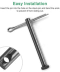 10 Pack Single Hole Clevis Pins M5x50mm Carbon Steel Flat Head For Mechanical Linkage Fixed Parts Ship Rigging And Quick Assembly Reusable Hinge Pin For Durable Furniture And Industrial Uses. clevis pin with retaining pin inserted