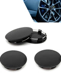Quartet Of Sleek Black Wheel Center Caps Crafted From Hella Durable Abs, 60Mm Outer 56Mm Inner Diameter, Quick Snap In Mounting.