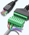 Two Pack RJ45 To 8 Pin Screw Terminal Block Adapter For Cat5 Cat6 Cat7 Ethernet Extender CCTV RJ45 Male Plug To 8 Pins Connector