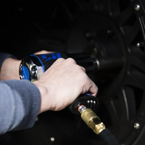 Half Inch Air Impact Wrench With Three Speed Regulator Delivers 550 Foot Pounds Torque For Busting Loose Stubborn Nuts And Bolts On Car Tires
