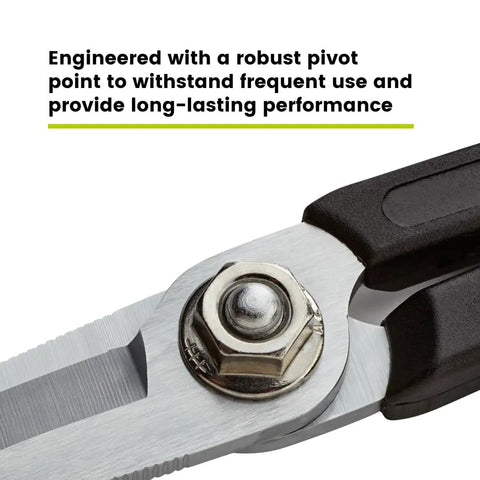 Close-up of Kevlar Shears For Fiber Optic Cable Cutting, 5.5 Inch Industrial Grade High Carbon Steel Scissors