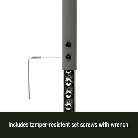 Tamper-resistant screws and wrench for Kidney Shaped 36 By 72 Inch Classroom Activity Table With Height Adjustable Legs.
