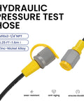 MEASUREMAN hydraulic test hose, 1.6 m, zinc-nickel alloy fittings, M16 to G1/4 NPT, yellow-gray connectors